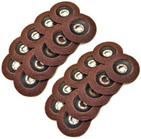 20 x Flap Discs 40 Grit Angle Grinder 4.5" (115mm) Flat Sanding Grinding TE230