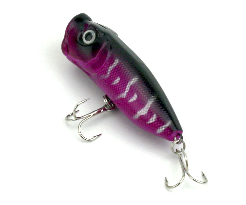 6 pcs Popper flottant Leurre de 11,8 G6.5 cm artificielle Leurres de pêche kit 3d Pêche Yeux Popper Crankbait Vibe NE coule pour Leurre basse truite Doré Jaune Redfishsurface Topwater dur