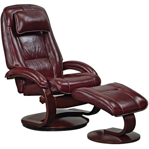 Mac Motion Oslo Collection Matching Bergen Recliner and Ottoman, Merlot Cover