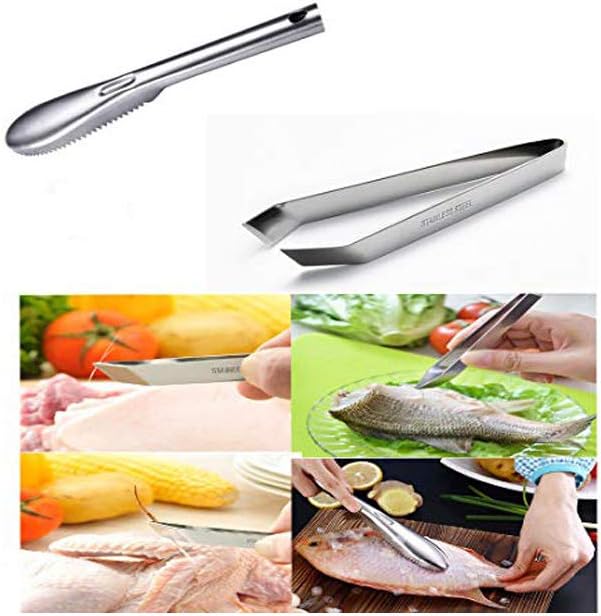 Fish Bone Tweezer Fish Scale Remover Stainless Steel Fish