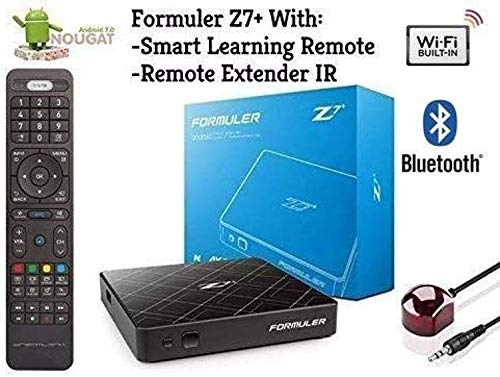 Formuler z7+ Android Nougat 7.1 WiFi with Smart Learning Remote and Remote Extender IR