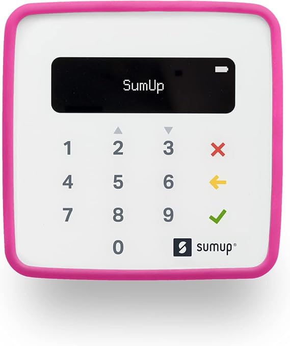 SumUp Plus Card Reader Protective Bumper Case in Pink - Protective case for SumUp Plus Credit Card Reader