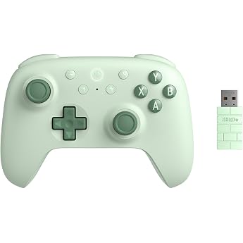 8Bitdo Ultimate 2C Wireless Controller for Windows PC and Android with 1000Hz Polling Rate Hall Effect Joysticks and Hall Triggers and Remappable L4 / R4 Bumpers Green