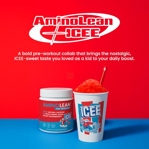 Image of AminoLean Pre Workout Powder & Natural Amino Energy with Vegan BCAA + EAA | Jitter-Free Preworkout Energy from Green Tea + Amino Acids & Weight Management for Women & Men - Vegan, Zero Sugar, No Crash