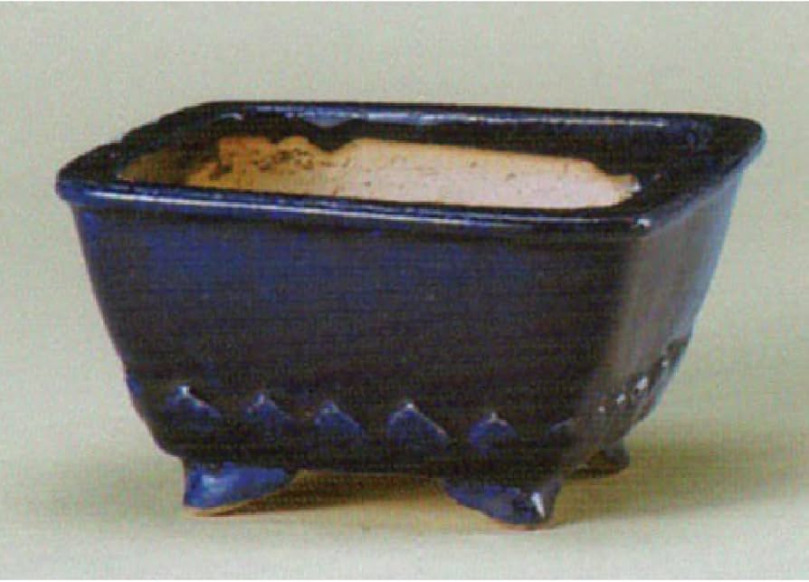 Amazon.co.jp: 常滑焼 鴻陽陶園 盆栽鉢 正方蓮弁下帯 広東ルリ (5号 Amazon.co.jp: 常滑焼 鴻陽陶園 盆栽鉢 正方蓮弁下帯 広東ルリ (5号