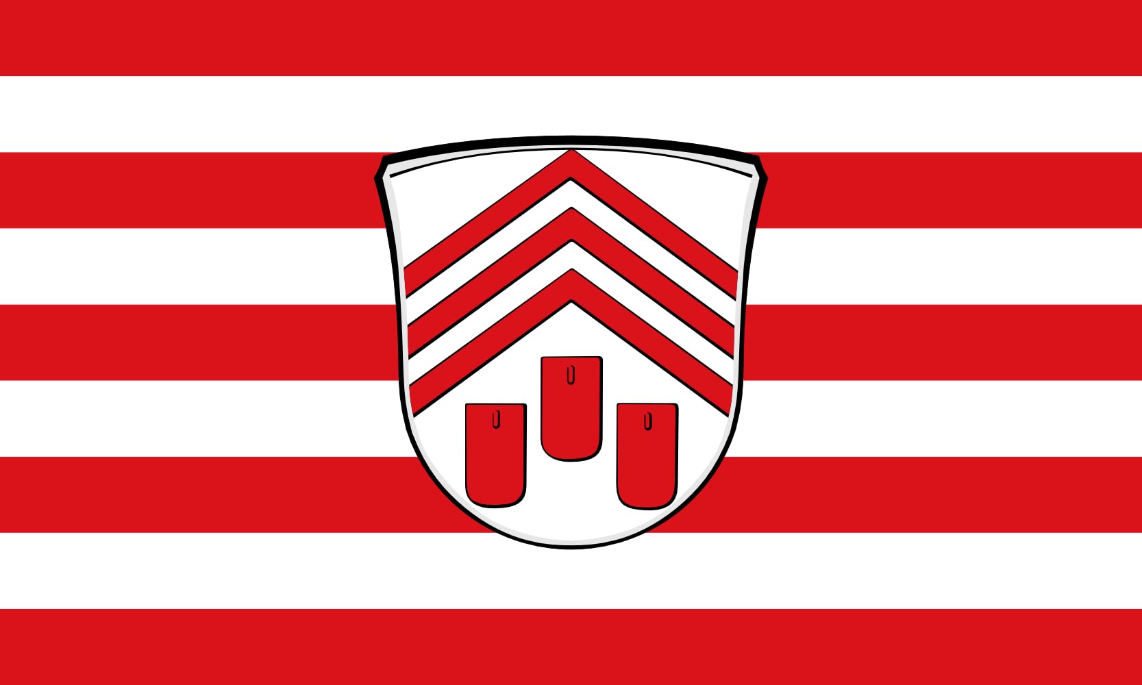 Drapeau Hainstadt Kr. Offenbach grand format pour jumelage et commémoration