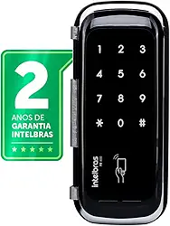 Fechadura Digital de Sobrepor Para Portas de Vidro FR 400 Preto Intelbras