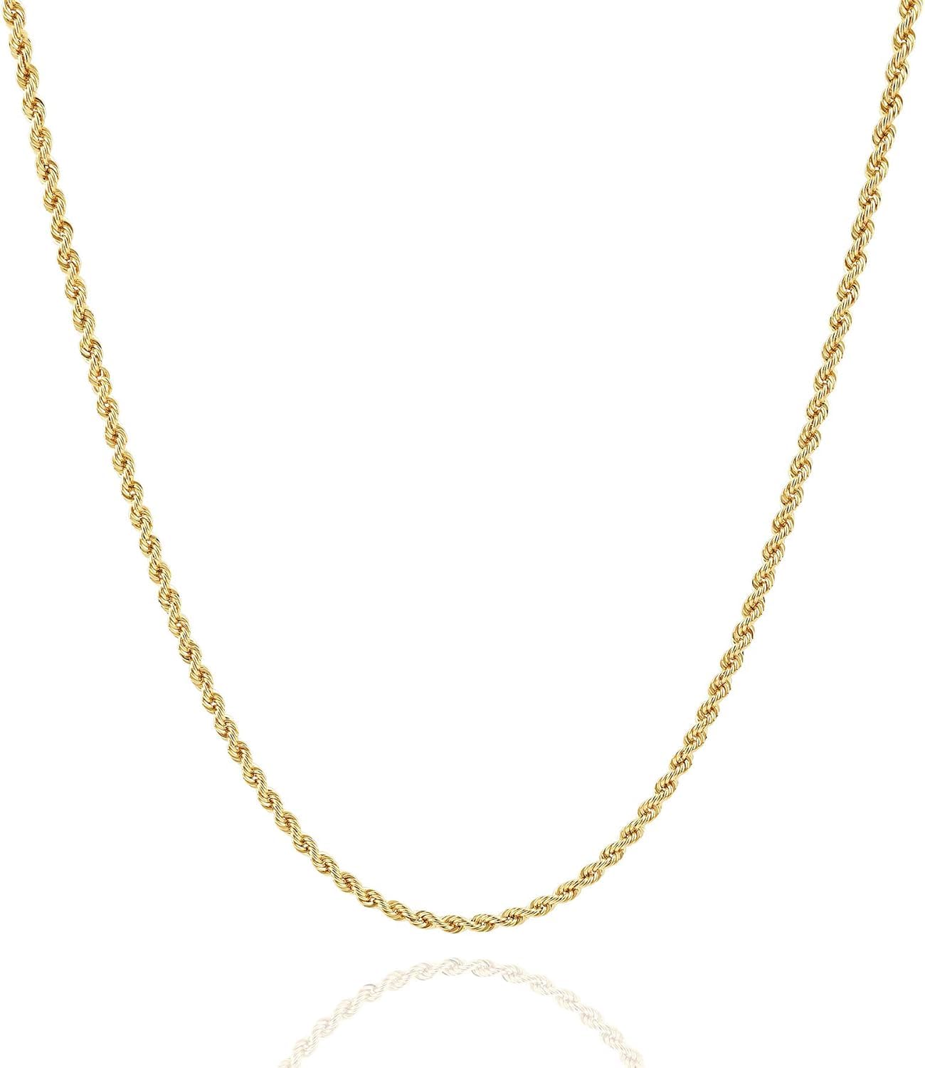 14 Karat / 585 Gold Kordelkette Gelbgold Unisex - 2.50 mm. Breit