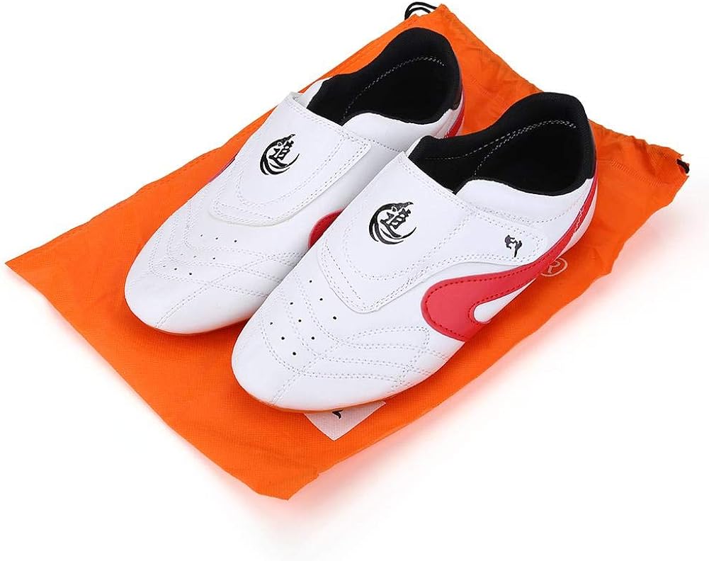 Zapatos de Taekwondo Cuero de PU Zapatillas de Gimnasio de Artes Marciales para Adultos