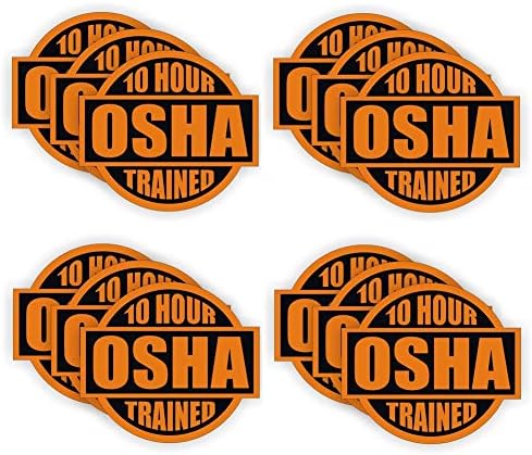 StickerDad OSHA Trained Stickers - 3-Pack Lime Green/Black Hard Hat Decals For Safety Compliance