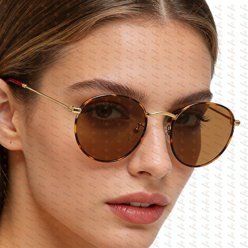 Image of Kursan Small Round Metal Polarized Sunglasses for Men Women Mirrored Lens Classic Circle Sun Glasses