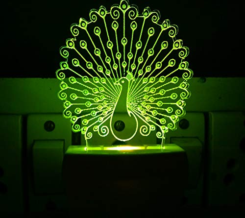 UKANI Acrylic 3D Wonderful Peacock Design Night Lamp For Gift / Bedroom/...