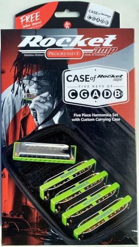 HOHNER Rocket-amp C/G/A/D/Bb Harmonica (Pack of 5)