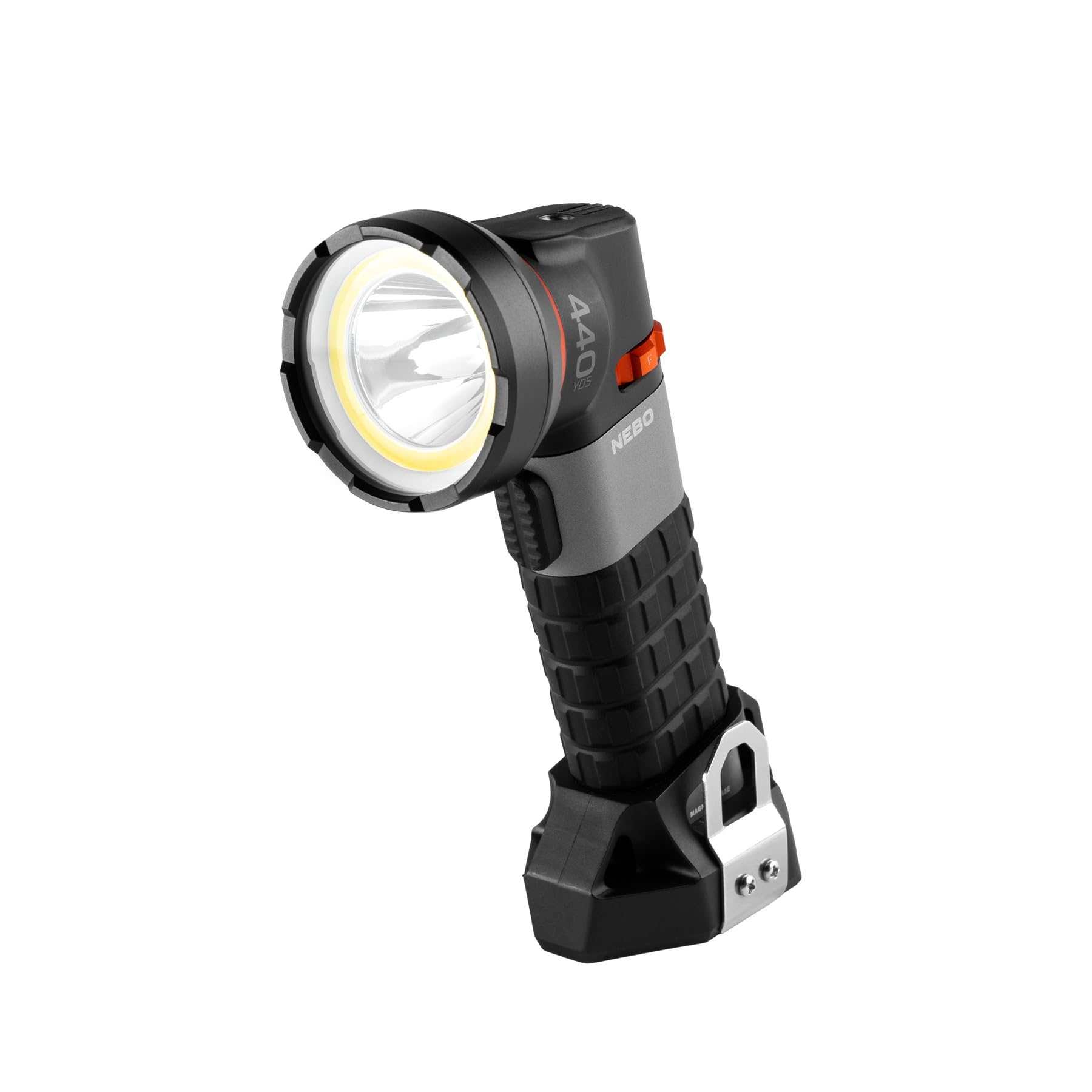 NEBO Luxtreme SL25, Rechargeable Flashlight Torch with Durable Anodized Aircraft-Grade Aluminum Housing, Steel Grey