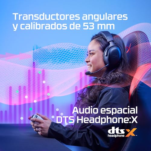 Auriculares gaming HyperX Cloud III Wireless para jugar sin cables ni cortes de audio en PS5 6