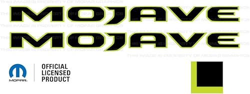 Miniatura 10 de Decal Mods Mojave - Calcomanía gráfica de vinilo para Jeep WranglerMojave JLJT (2019-2024) rojo con contorno negro FRBO (juego de 2)  FJ6T5