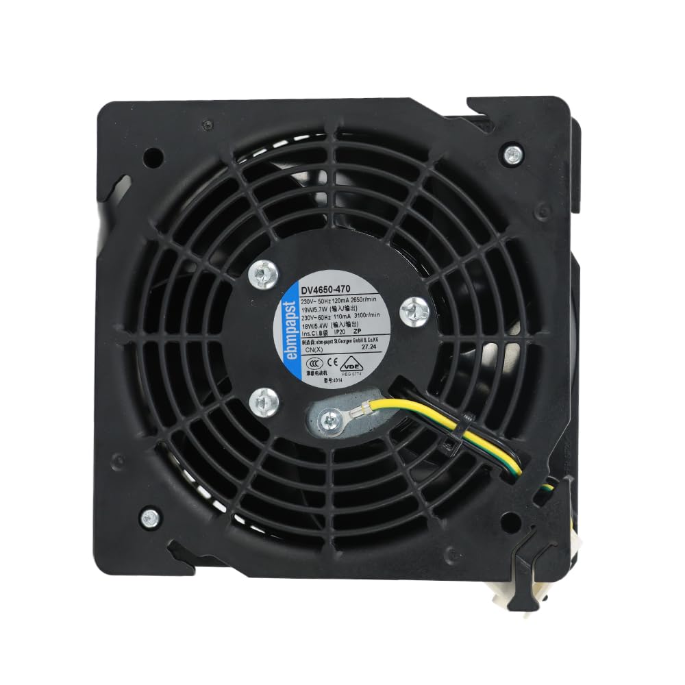Ventilador ebmpapst DV4650-470 12038 120 x 120 x 38 mm, 12 cm, 230 V CA, 50 Hz, 17,7 W, rodamiento de bolas, ventilador de refrigeración de flujo axial