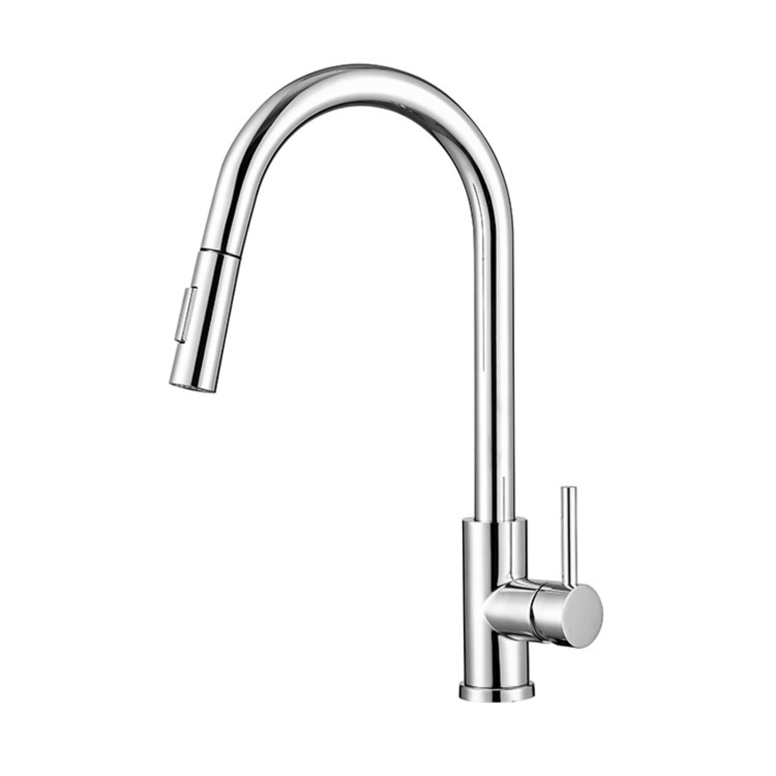 Kitchen Faucet Brushed Gold Pull Out Tap Down Mixer Rotating Sink
