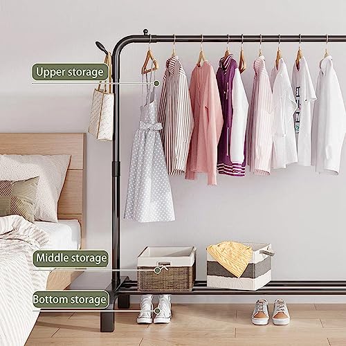 image for WODENY Clothes Rail Metal Garment Rack Freestanding Hanger Display Sta
