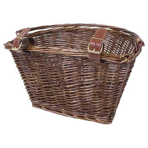 Natural Wicker Bike Basket with Handle Cover