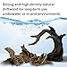 Obantrsz Aquarium Driftwood Decor Set - 1 Anubias Resin Model & 3Pcs Small Natural Driftwood 2-4 inch for Aquascaping, Fish Tank Landscape Design