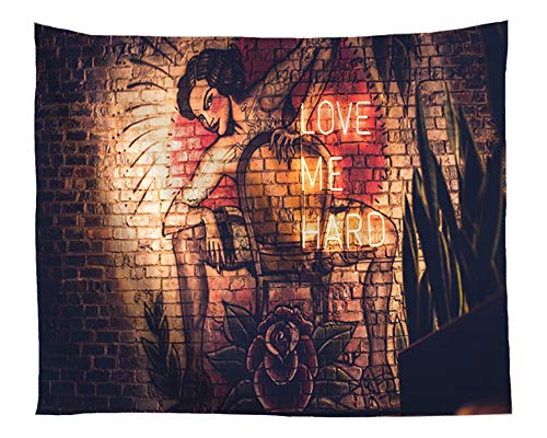 TOKYMOON Wandteppich Abstrakte Kunst Wandteppich Psychedelic aus Polyester Hausdekor Morden Deko Tuch Wandtuch Wandbehang Tapisserie Wandkunst Hängende Decke Dekoration Orange 230 x 150cm Cover