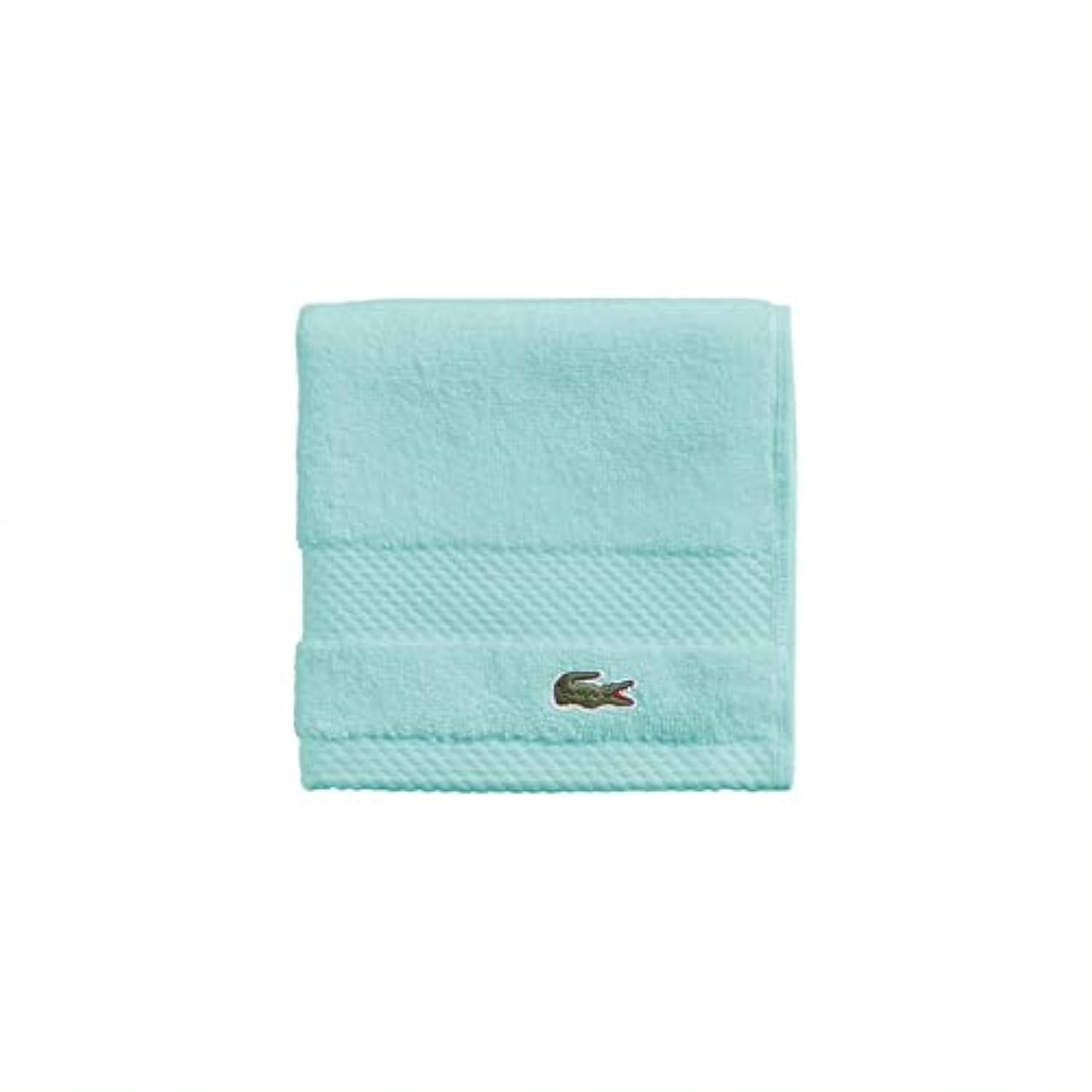 Lacoste Heritage Supima Cotton Wash Cloth, Mint, 13" x 13"