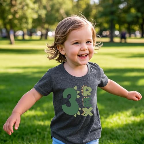 Image of Toddler Boys Girls 3rd Birthday Shirts for Baby Kids 3 Years Old Birthday Outfit for Party Short Sleeve Tshirt