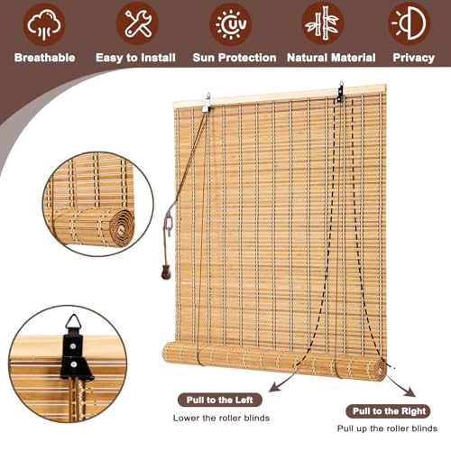 Stores enrouleurs bambou avec levage romain pour un filtrage doux