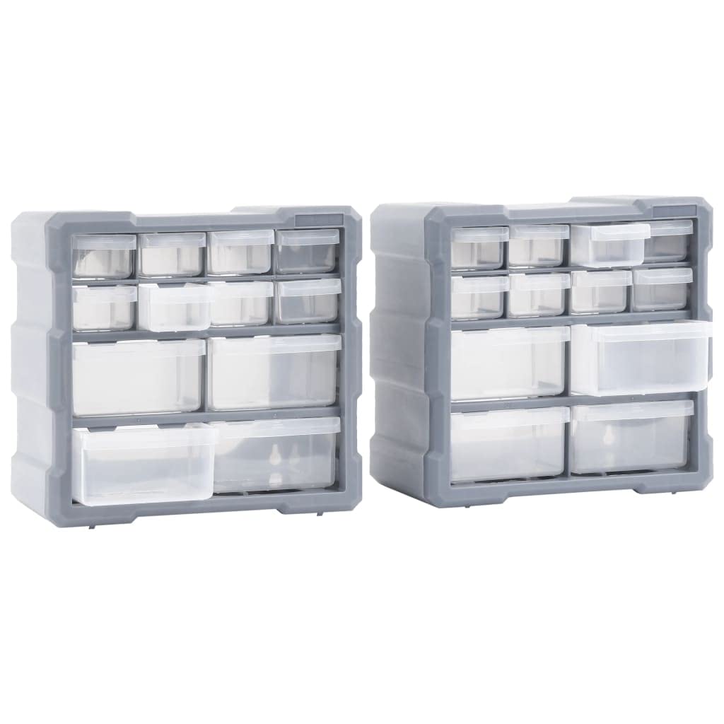 Genérico Organizadores multicajones con 12 cajones 2 uds 26,5x16x26 cm,Bricolaje,Accesorios de Bricolaje,Organización y Almacenamiento de Herramientas,Cajas de herramientas-147582