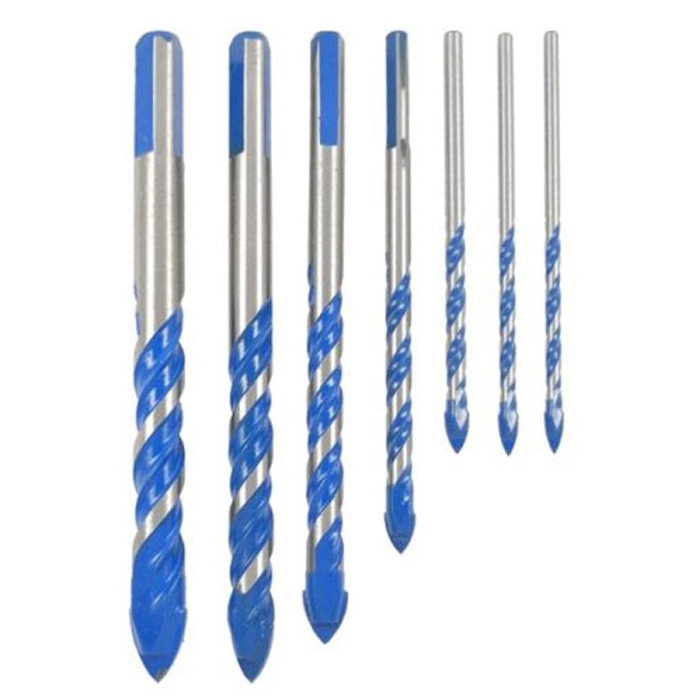Brocas Juego de Brocas Triangulares multifunción, 7 Unidades, azulejo de Pared de cerámica, Sierra Perforadora de Vidrio y mármol, Brocas de perforación de Diamante de 3-12mm