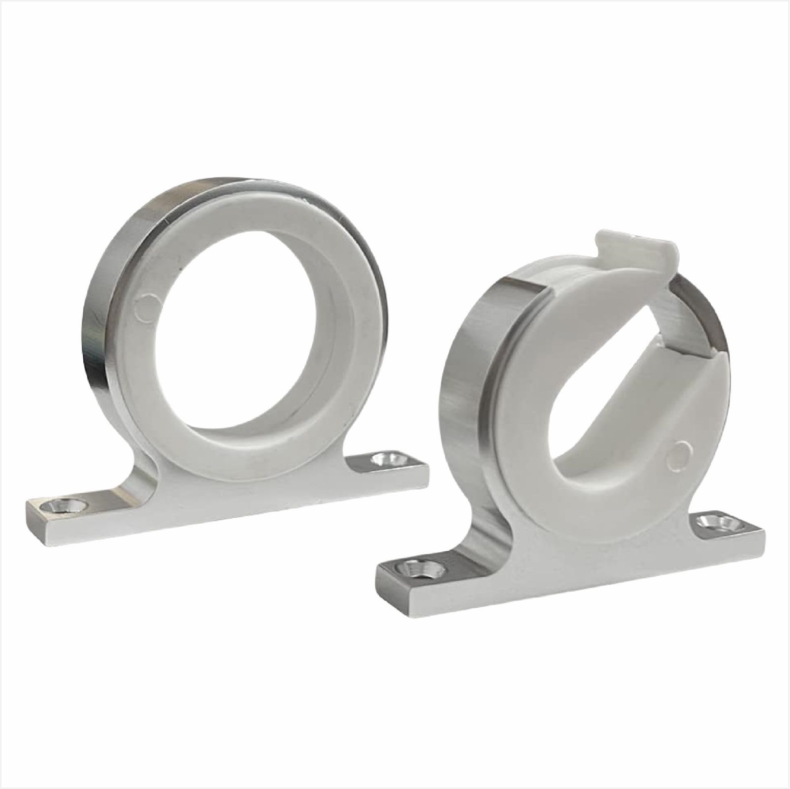 Boat Fishing Rod Hanger - Marine Fishing Reel Storage Rack Holder for Car RV Van Yacht Ship, Smooth Polished Aluminum (1)