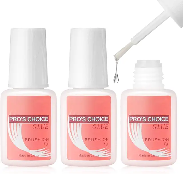 Extra starker Nagelkleber für Kunstnägel, Tips & Strasssteine - 3x7g Flaschen