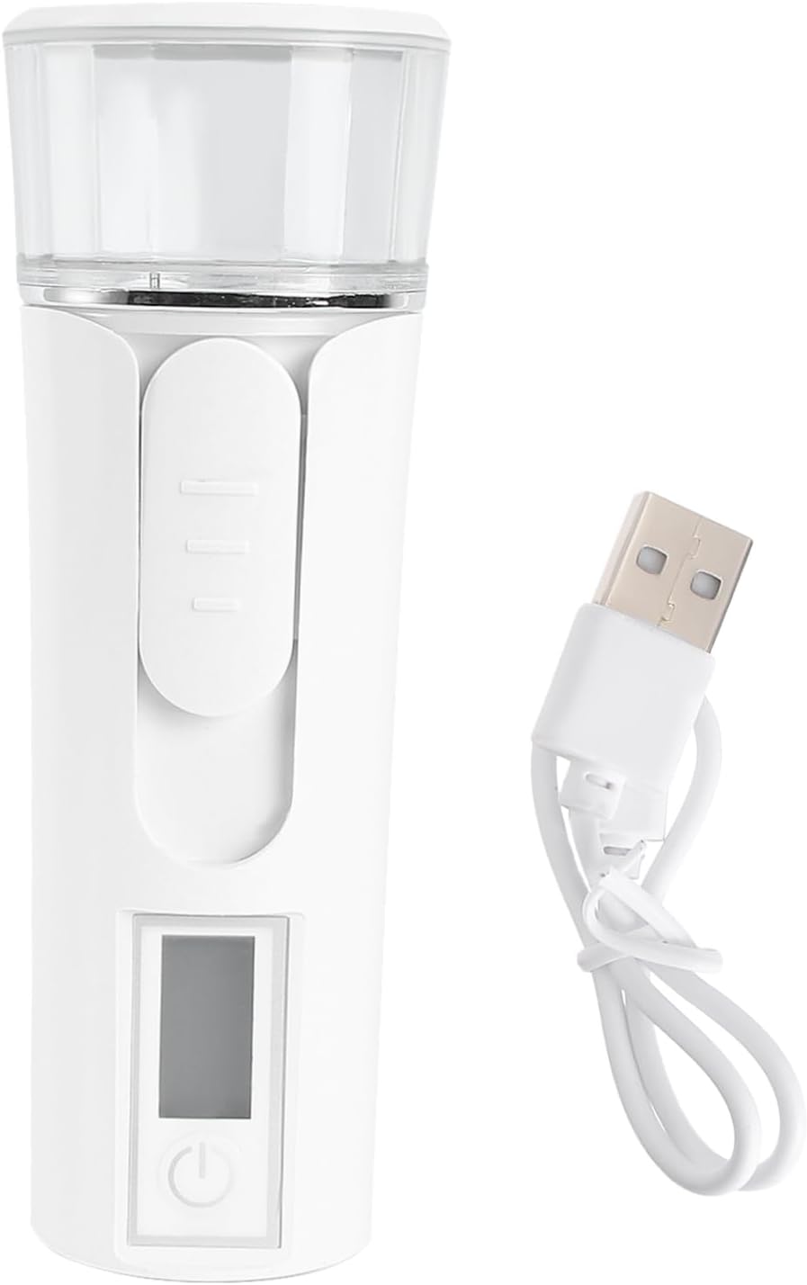 FOMIYES Nano Facial Mister Hydrating USB Facial Steamer Portable Mini Skin Humidifier for Home Car Office Moisturizing Beauty Device with Tank White