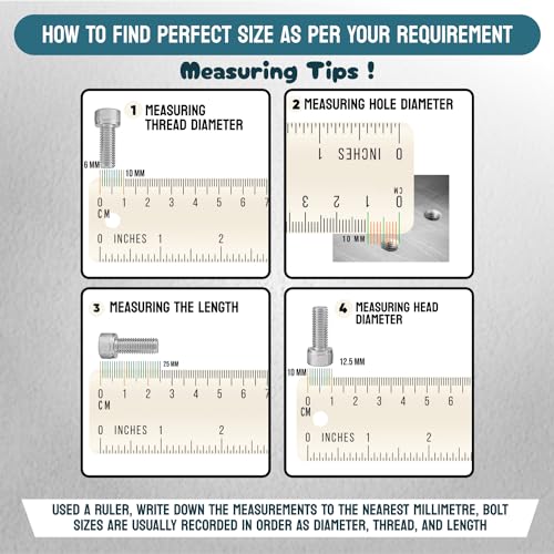 Image of Rely⇒VP INDUSTRIES (Pcs-25) M6X16 mm Socket Head Cap Head Cap Screw Allen Bolt Stainless Steel 304| Allen Socket Head Cap Screw with Allen Key 1 Pc