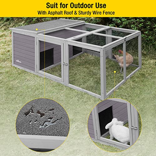 Aivituvin Walk in Chicken Coop, Chicken House Coop, Hühnerstall für 8 Hühner, Outdoor Geflügel Entengehege Kleintier… – Bild 6