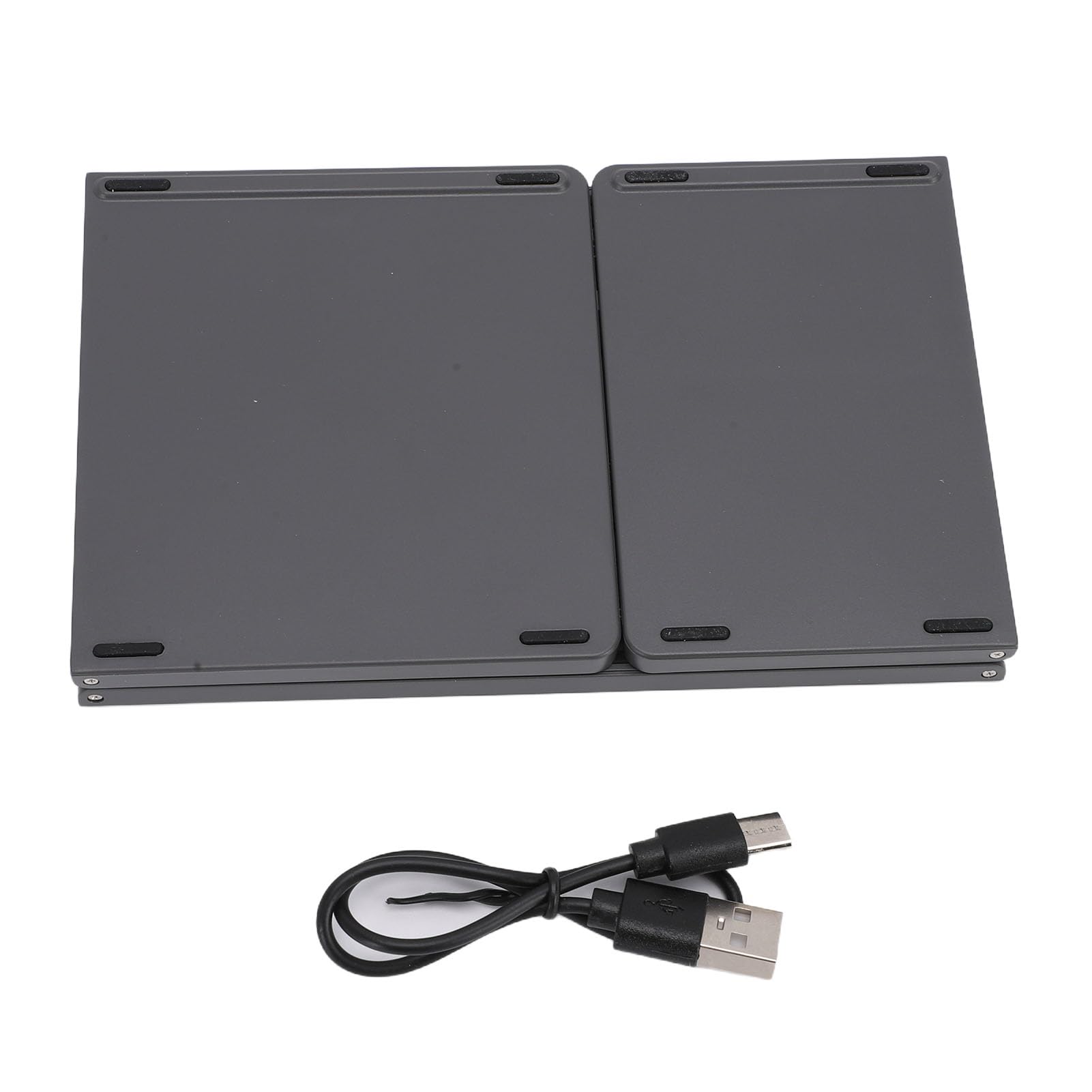 Jectse Tastiera Pieghevole, Tastiera Wireless Portatile Bluetooth 5.1 a 3 con Ampio Pannello Multitouch per Smartphone Tablet Laptop (GREY)