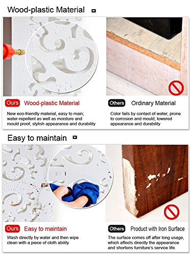 Popamazing, scaffale bianco a 4 ripiani in stile