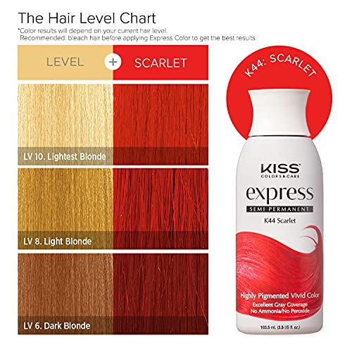 Kiss Express Color Semipermanente para Cabello 3.5 oz, Escarlata, 2 unidades miniatura 5