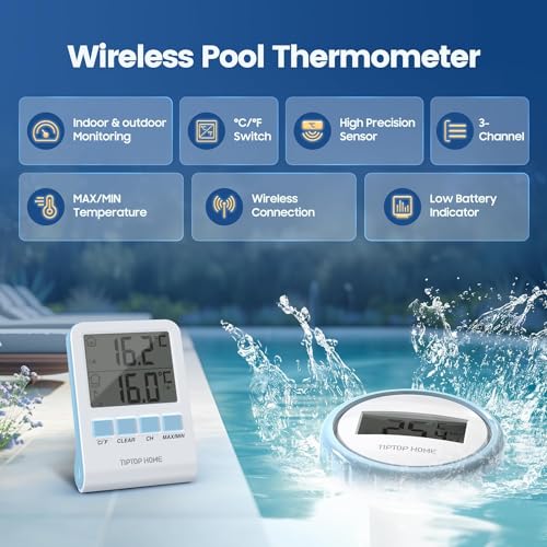 Schwimmbad Thermometer Mit Seil - Bruchfestes Poolthermometer Cartoon