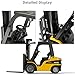 SHINESIGNAL Liftable Forklift Toy, All Metal Die-cast Construction Fork Truck with Articulating Arm, Movable Forks - Scale Mini Vehicle Model for Kids Adult Collection & Desk Decoration- Yellow