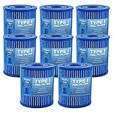 Para filtros Bestway tamaño 1: dimensiones: 88 mm de largo, 78 mm de diámetro exterior, 30 mm de diámetro interior.