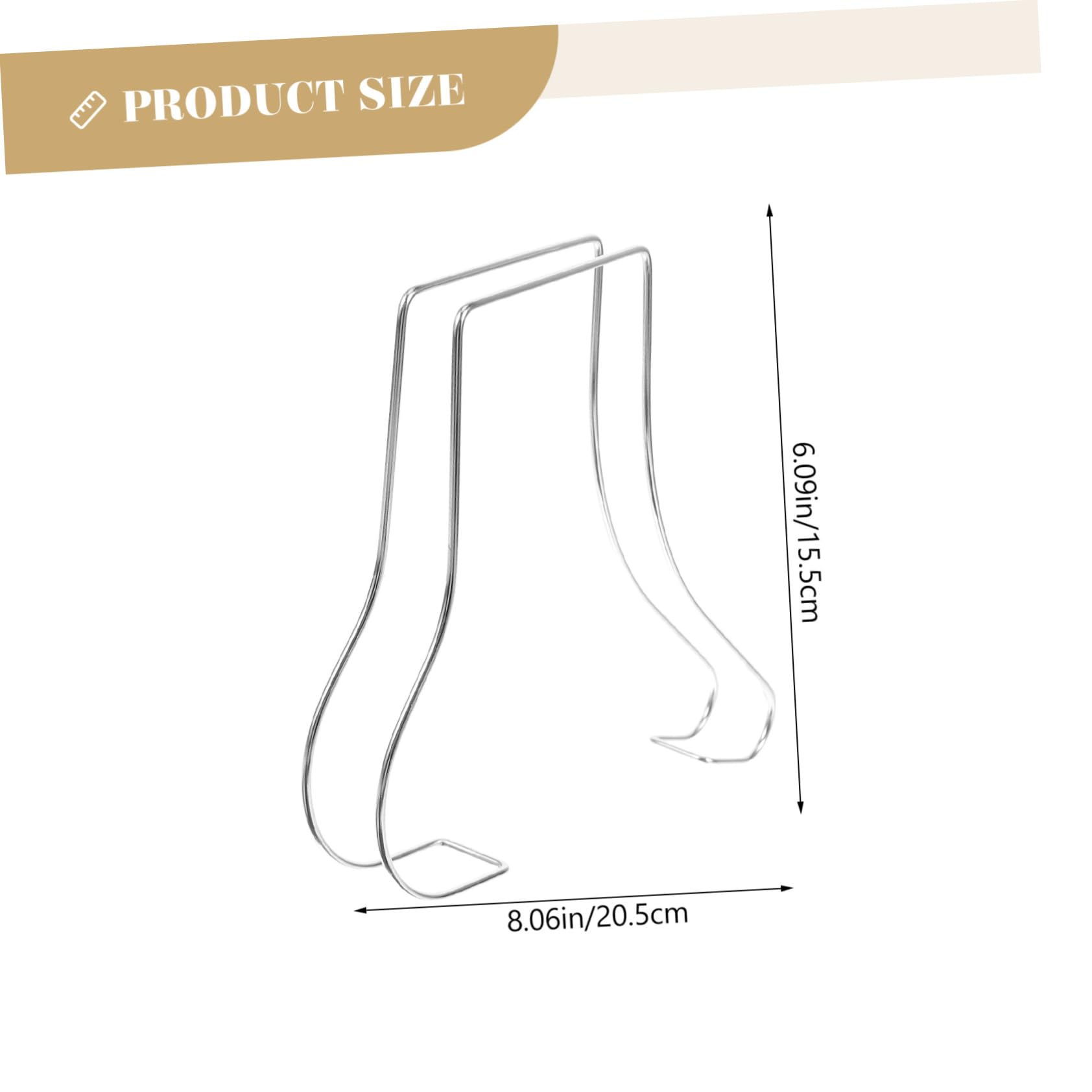 PRETYZOOM 2pcs Sandal Organizer Door Shoe Rack Display Rack for Shoes Boot Rack Heels Support Holder Stainless Steel Shoe Display Stands