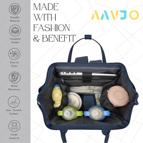 Image of Aavjo , Baby Diaper Bag for Mother, Maternity Backpack, Baby Travel Bag, Waterproof Diaper Pouch