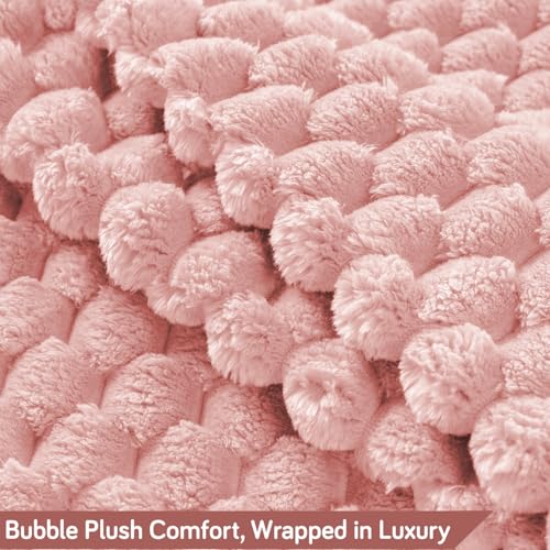 Image of HOKIPO Luxury Rabbit Wool Plush Fluffy Sofa Cover for 1 Seater Sofa | Full Protection for Sofa Seat and Back | 'BunnySoft Series' (180x60 cm), Flamingo Pink (AR-6666-PNK)