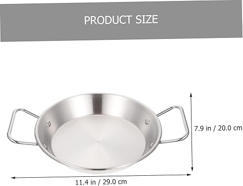 Miniatura 2 de Luxshiny Bandeja frita de acero inoxidable para comida de fiesta de cocina de arroz para niños