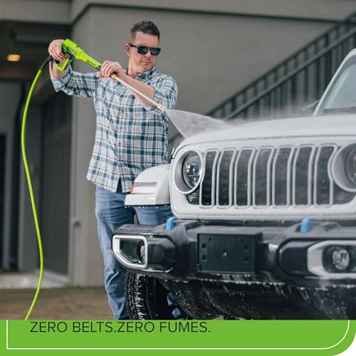 Greenworks Pro Brushless 3000 PSI (CSA Certified) 2.0 GPM Max / 1.1 GPM Electric Pressure Washer (Foldable Handles, Rugged Steel Frame, 25 FT Hose, 35 FT GFCI Power Cord) - Image 8