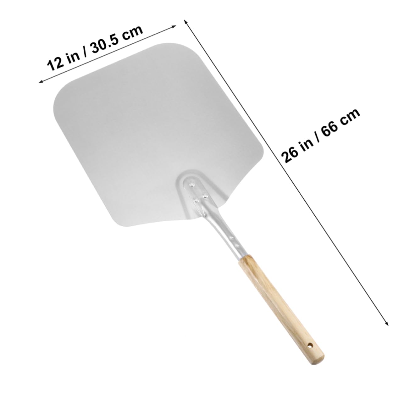 Cabilock 66cm Aluminum Pizza Peel Shovel with Wooden Handle Perfect for Pizza Peels Baking