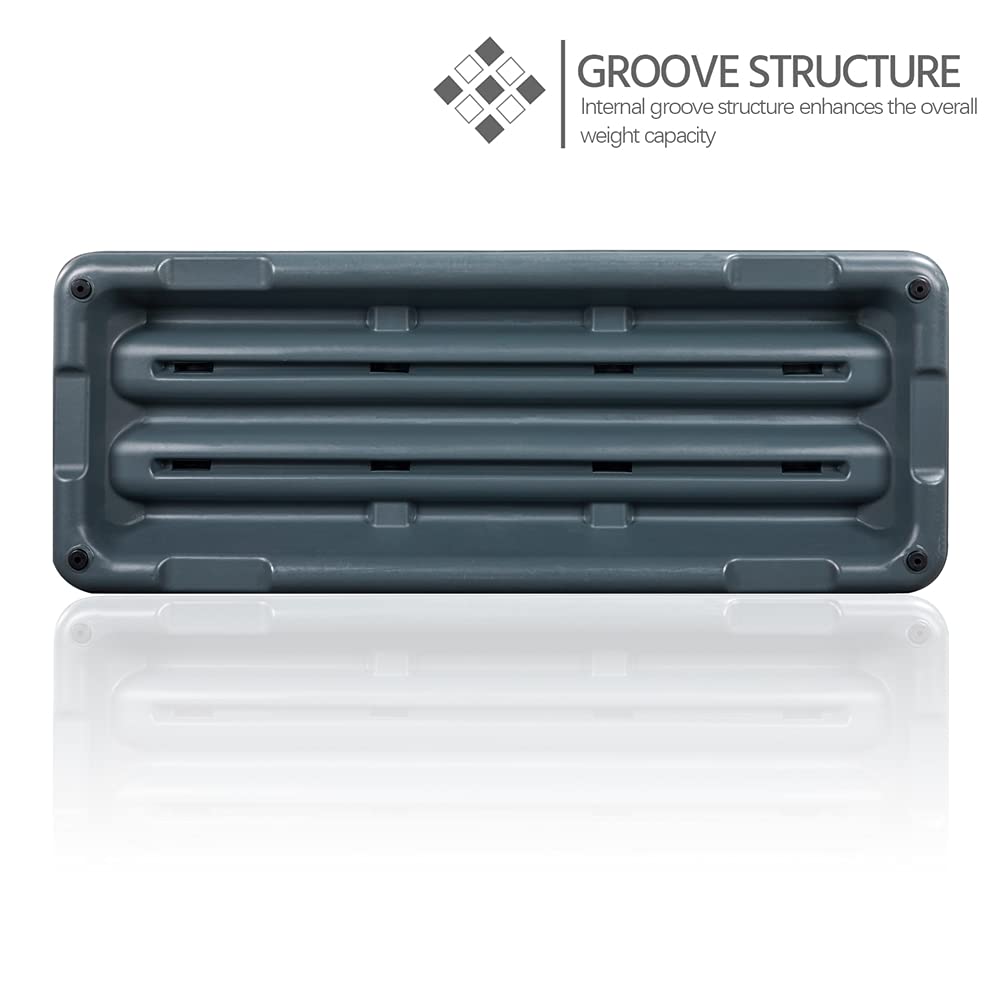 Yaheetech Step da Aerobica Piattaforma Step con 3 Altezze Regolabili 109,5 x 42 cm Grigio