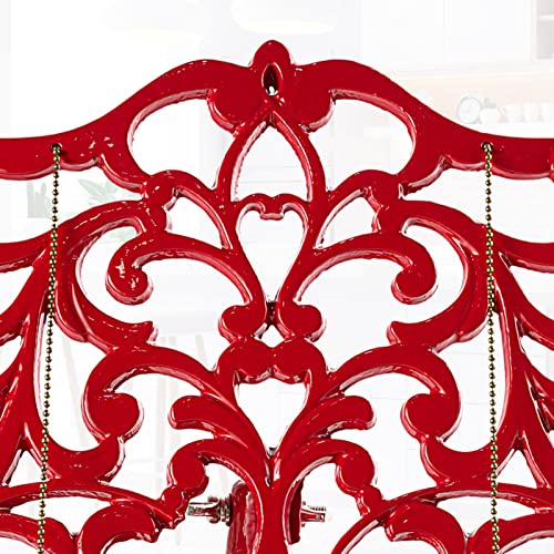 JOGREFUL Adjustable Cast Iron Cookbook Stand, Kitchen Recipe Holder Red by jogreful - Used condition - Image 5